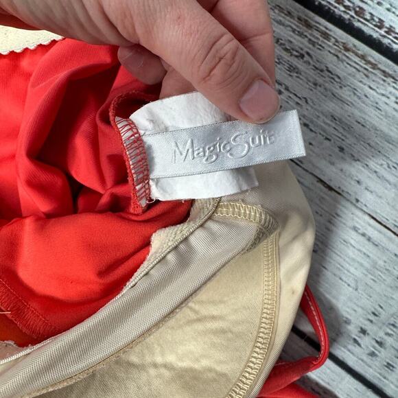 Magicsuit Coral Tankini Top Layered Ruffles Lg - Picture 3 of 3